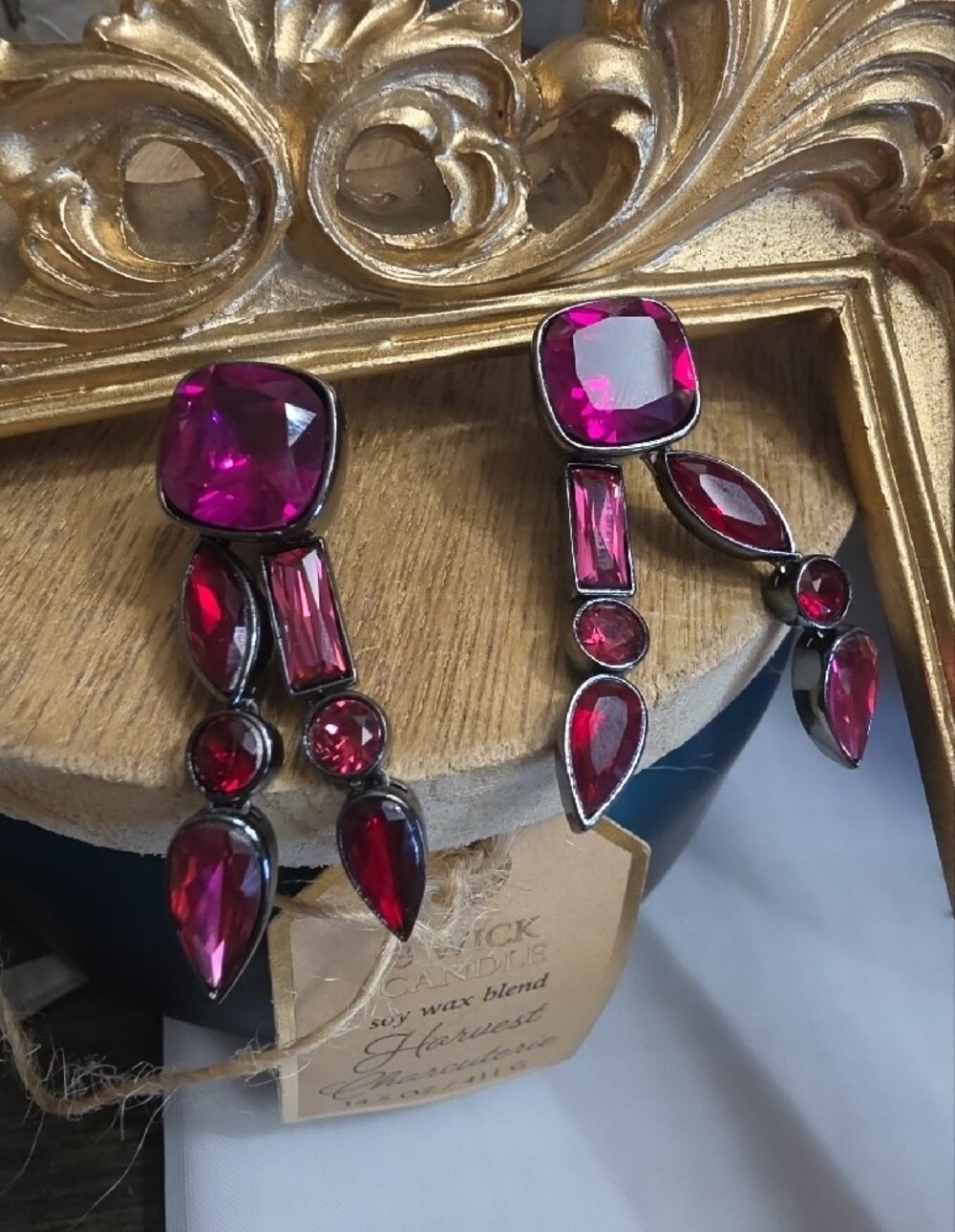 Pink Berry Nicole Miller Dangling Gemstone Earrings